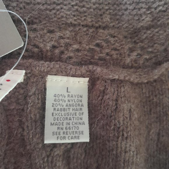 Anthropologie Moth crop sweater Size L New with Tags - Picture 3 of 11